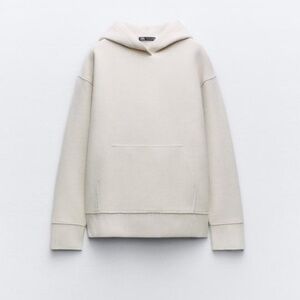 ZARA TRICOT POUCH SWEATSHIRT